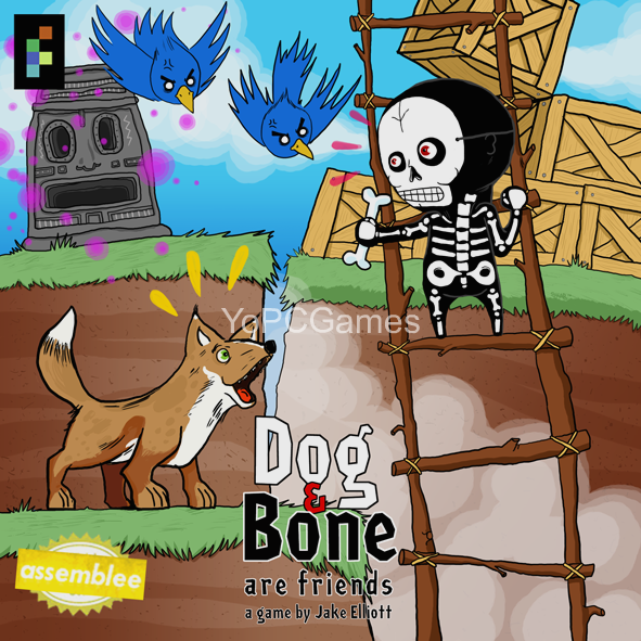 dog and bone are friends poster