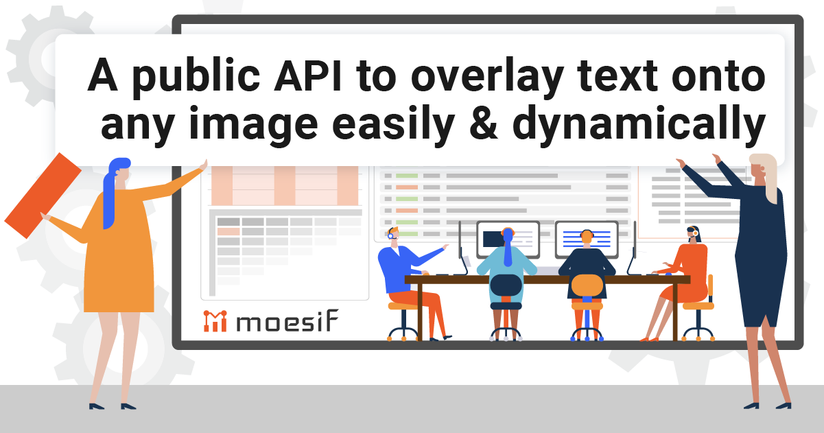Free API to overlay text on images